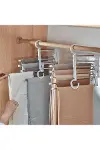 Hareketli Dolap İçi Pantolon Kravat Şal Askı Siste Düzenleyici Katmanlı Askılık Organizer-2