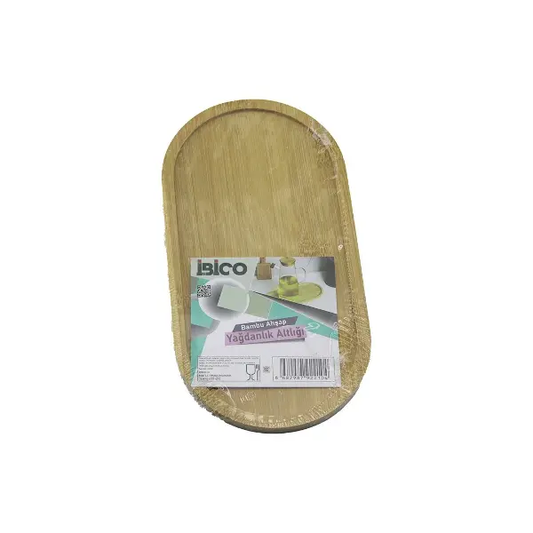 Oval Ahşap Bambu Yağdanlık Altlık Mini Tepsi 12 X 23.3 X 0.8CM