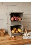 Vizon 2'Li 13,5 LT Modubox Kayar Kapaklı Saklama Kabı & Patates Soğan Kovası & Erzak Kutusu-2