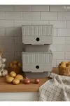 Vizon 2'Li 13,5 LT Modubox Kayar Kapaklı Saklama Kabı & Patates Soğan Kovası & Erzak Kutusu-4