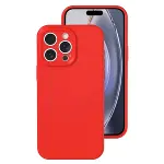 Apple iPhone 16 Pro Kılıf Nano içi Kadife Silikon - Kırmızı-3