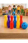 Eğlenceli Bowling Oyuncak Seti Çocuklar İçin Renkli Kuka ve Top-1