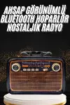 Nostaljik Görünümlü Ahşap Radyo TF SD USB Girişli Led Fener Işıklı-2