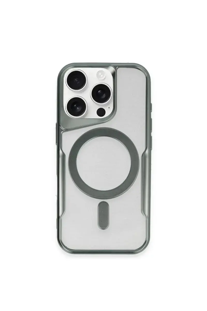 Apple iPhone 11 Pro Max Kılıf Boyi Magsafe Silikon Kapak - Yeşil
