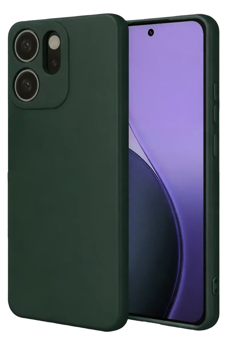 Oppo Reno 14F First Silikon - Koyu Yeşil