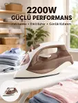 Buharlı Ütü 2200W Kireç Önleyici Self Clean Damlatmaz Kahverengi-1