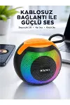 RGB Işıklı Taşınabilir Kablosuz Bluetooth Hoparlör Yeni Nesil-1