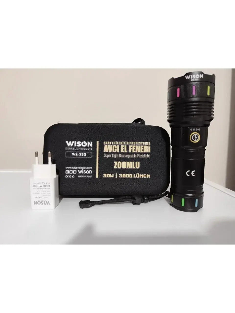 Ws-550 30w 3000 Lümen Zoomlu Profosyonel El Feneri