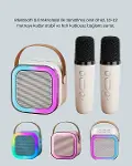 LED Işıklı Taşınabilir Karaoke Hoparlör – USB & AUX Girişli-2