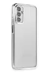 Samsung Galaxy M23 Kılıf Razer Lensli Silikon - Gümüş-1