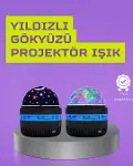 USB’li Yıldız Projektör Lamba – Döner Galaxy Işık Şovu, Çocuk ve Yetişkin Uyku Lambası-1