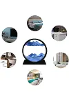 7 Inç Mavi Orta Boy Dekoratif Yuvarlak Şık Kum Tablosu Modern Dekoratif Süs-3