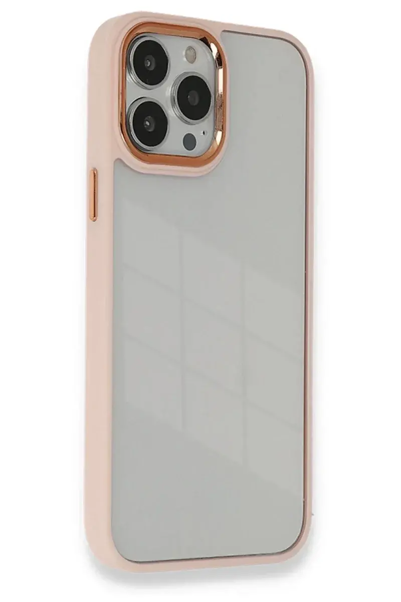 Apple iPhone 14 Pro Max Kılıf Dora Kapak - Pudra