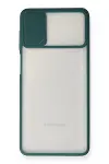 Samsung Galaxy M51 Kılıf Palm Buzlu Kamera Sürgülü Silikon - Yeşil-2