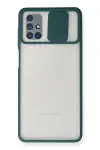 Samsung Galaxy M51 Kılıf Palm Buzlu Kamera Sürgülü Silikon - Yeşil-1