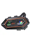 Y20 2x 1000m Telsiz Mesafeli 2 Kişi Bağlantılı Bluetooth Kask Kulaklık Fenerli İntercom-1