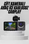 Yol Kayıt Araç Kamerası HD DVR 3 Kameralı 2.0in Ekranlı Ön İç Arka-2
