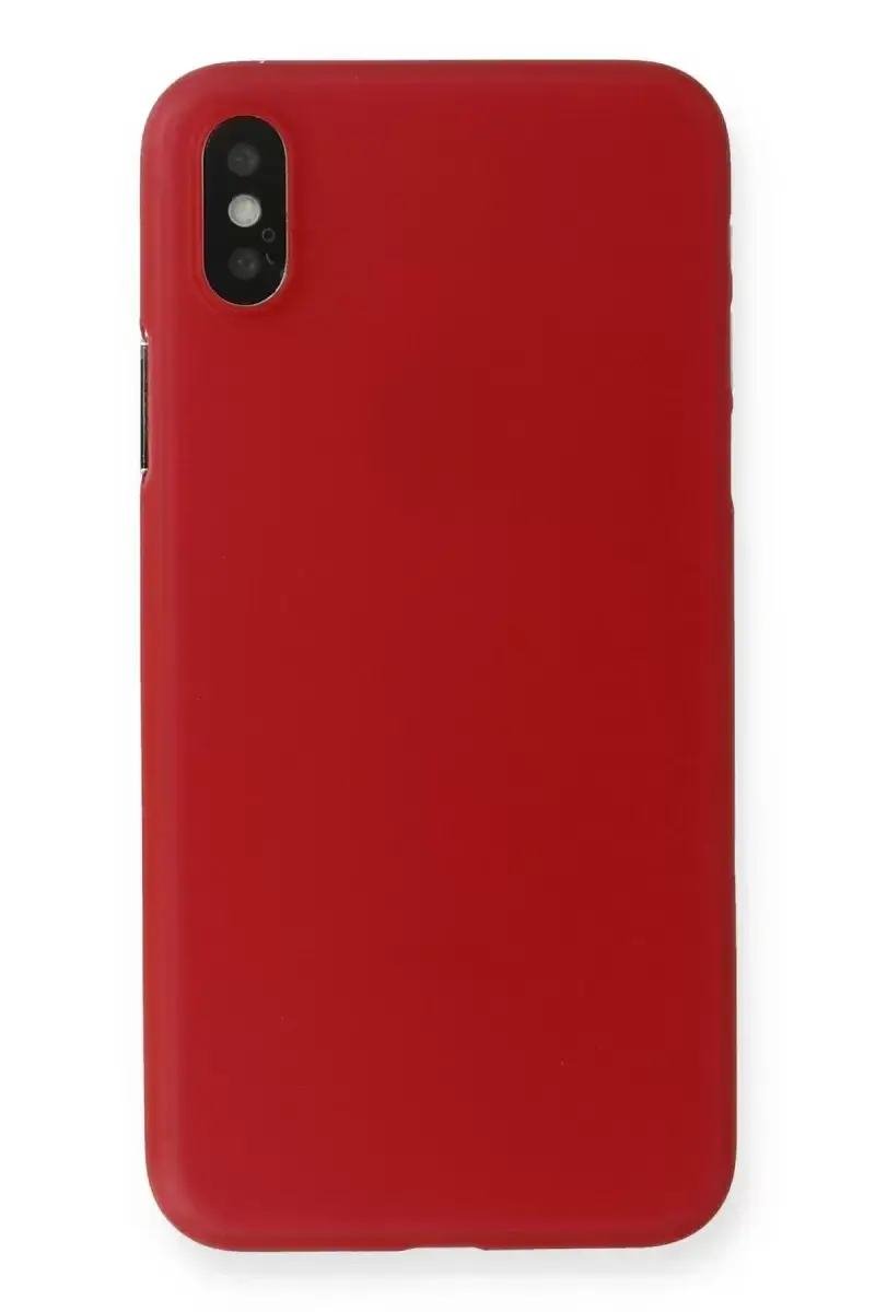 Apple iPhone X Kılıf PP Ultra İnce Kapak - Kırmızı