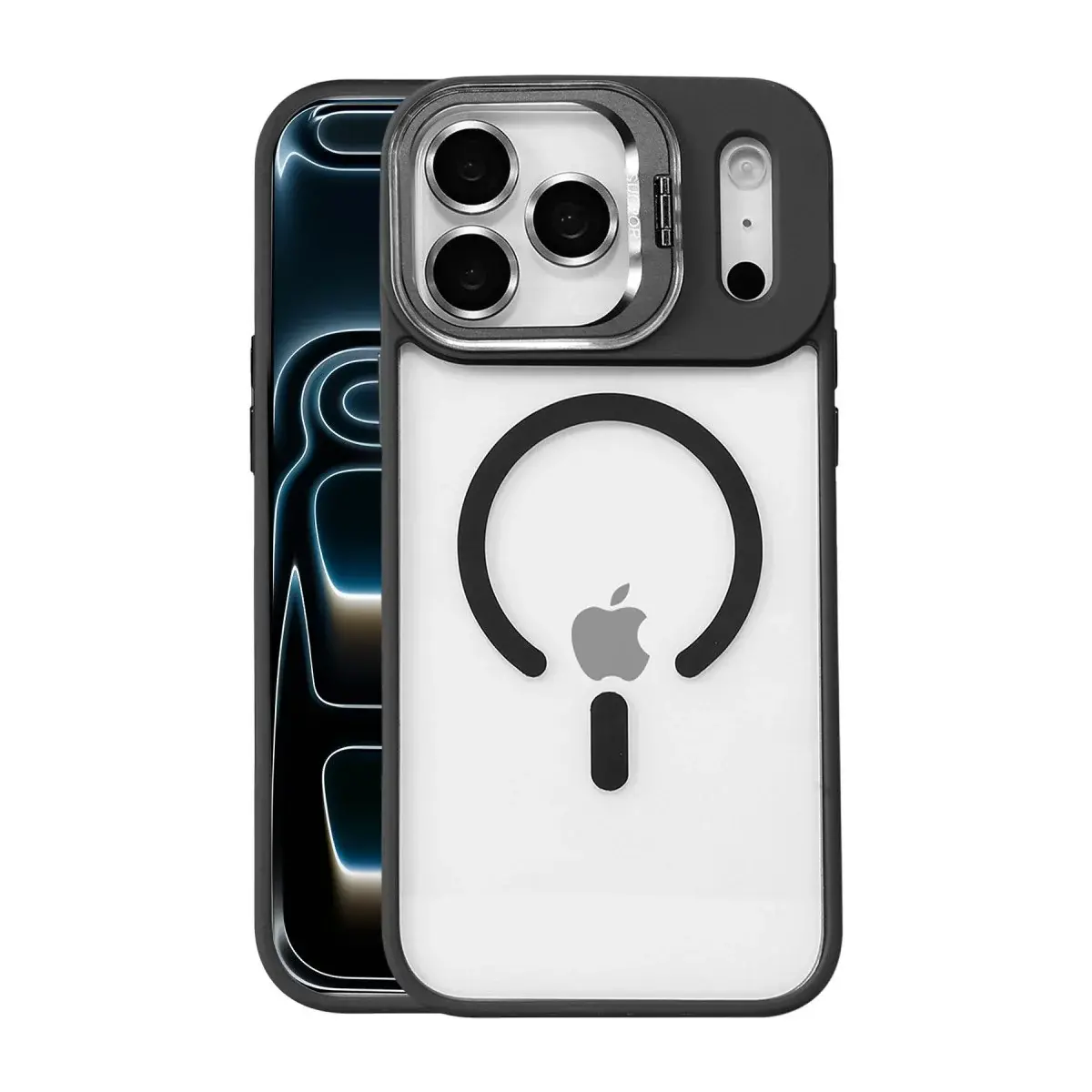 Joko Apple İphone 17 Pro Rem Lensli Magsafe Standlı Kapak - Siyah
