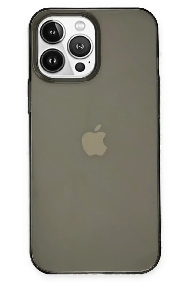 Apple iPhone 14 Pro Kılıf Pc Sert Şeffaf Kapak - Siyah