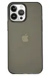 Apple iPhone 14 Pro Kılıf Pc Sert Şeffaf Kapak - Siyah-1