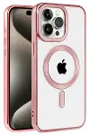 Apple iPhone 14 Pro Kılıf Kronos Magsafe Kapak - Rose Gold-1