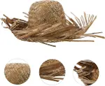 Tropikal Parti Naturel Hasır Hawaii Şapkası 13x36 Cm-1
