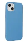 Apple iPhone 14 Kılıf Nano içi Kadife Silikon - Mavi-2