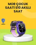 S10 Akıllı Çocuk Saati Mor Tasarım Adımsayar ve Alarm Fonksiyonlu-1