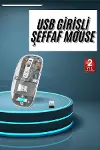 Kablosuz Mouse Fare Şarjlı Bluetooth Wireless Çift Modlu Sessiz-2