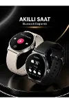 Akıllı Saat Sesli Görüşme Bluetooth Bağlantılı 3 Kordonlu-1