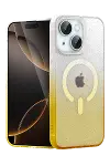 Apple iPhone 14 Pummel Shiny Magsafe Kapak - Gold-1
