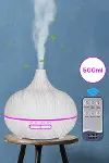 Aroma Difüzör Gece Işığı 7 Led Nemlendirici Kumandalı 550 ml Buhar Makinesi-1