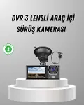 Üç Kameralı Araç DVR Full HD Gece Görüşlü ve 2 inç IPS Ekranlı-1
