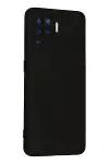 Oppo Reno 5 Lite Kılıf Nano içi Kadife Silikon - Siyah-2