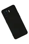Oppo Reno 5 Lite Kılıf Nano içi Kadife Silikon - Siyah-3