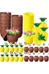 Tropikal Parti Bardak Seti – Ananas Ve Hindistan Cevizi Şekilli Pipetli Bardaklar (20 Adet)-1