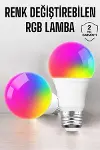 Renk Değiştirebilen RGB Işıklı Led Ampul A+Enerji 10 Watt Led Işık-2