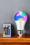 Renk Değiştirebilen RGB Işıklı Led Ampul A+Enerji 10 Watt Led Işık-3
