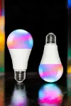 Renk Değiştirebilen RGB Işıklı Led Ampul A+Enerji 10 Watt Led Işık-4