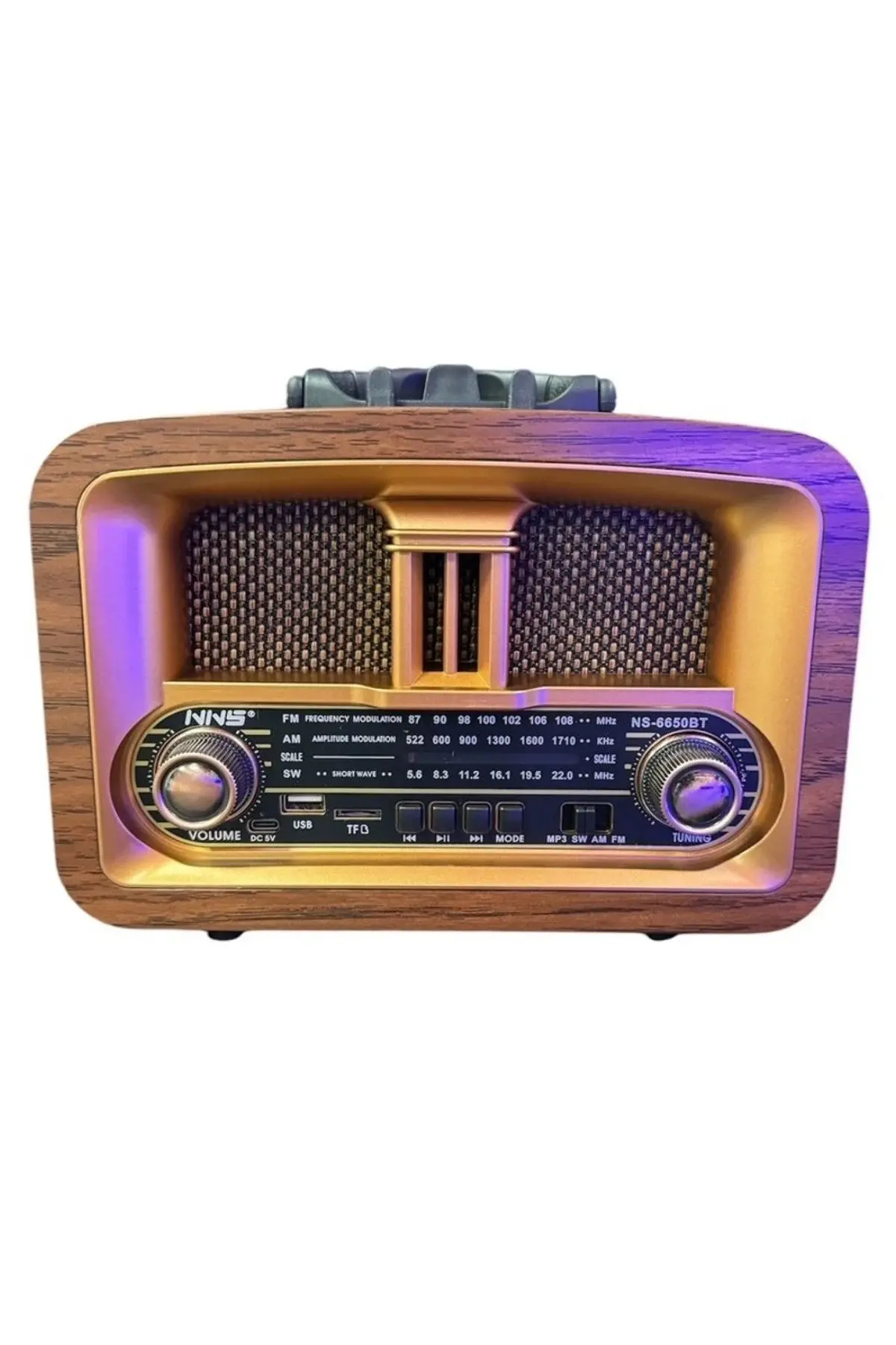 Taşınabilir Klasik AM/FM/SW Retro Ev Radyo USB ile Şarj Olabilen Retro Radyo