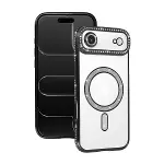Apple İphone 17 Air Joke Simli Magneticsafe Kılıf - Siyah-1