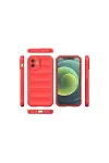 Apple İphone 12 Kılıf Optimum Silikon - Kırmızı-3