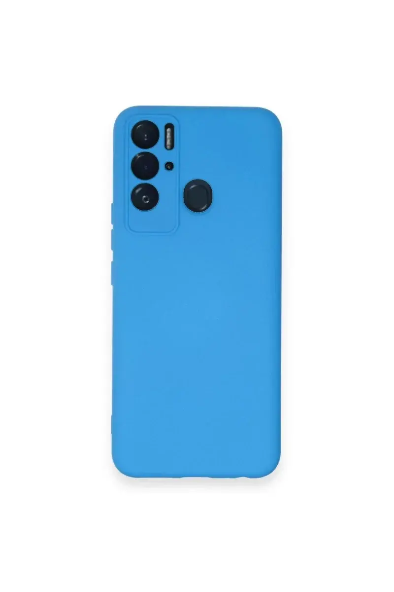 Tecno Pova Neo Kılıf Nano içi Kadife Silikon - Mavi