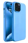 Apple iPhone 15 Kılıf First Silikon - Mavi-1