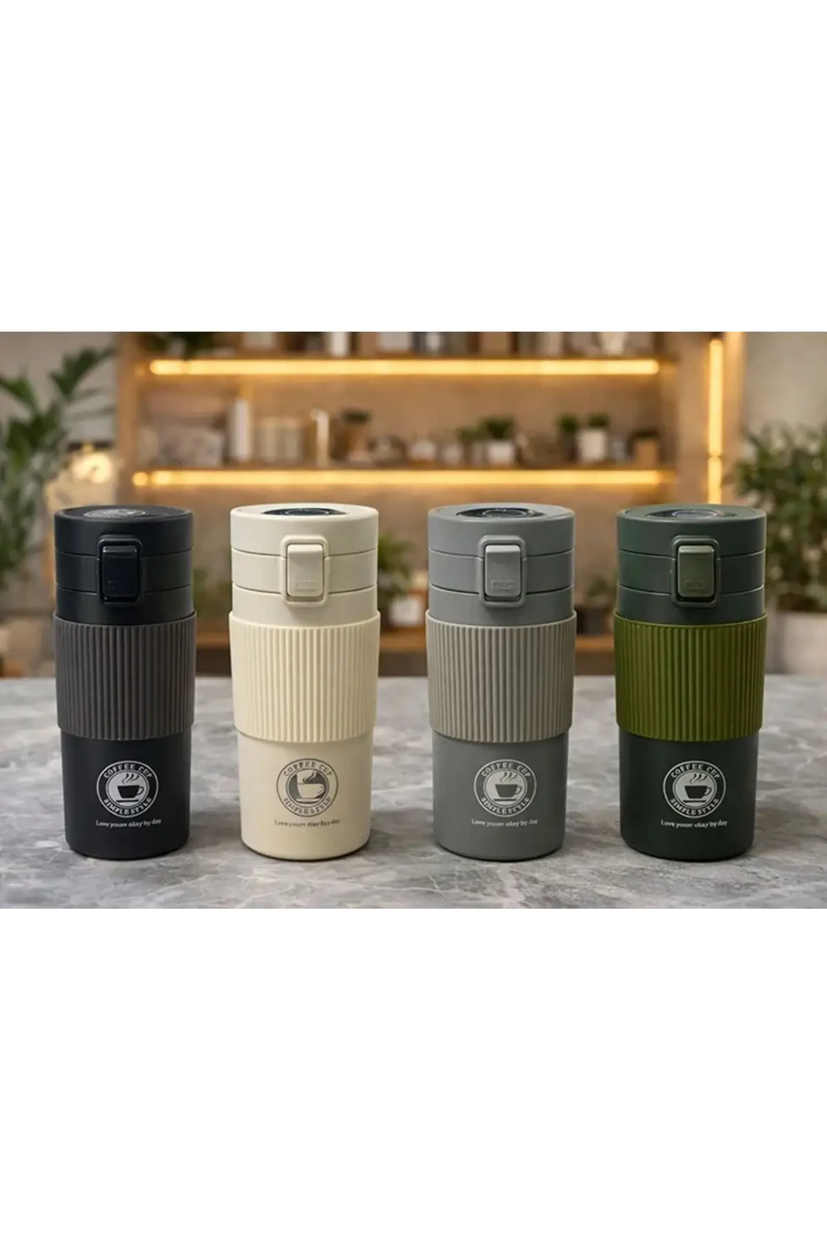 500 Ml Paslanmaz Çelik Termos Dereceli Mug - Sızdırmaz Kapaklı Çift Katmanlı Dereceli Termos Alk4627