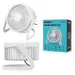 Usb Şarjlı - Pvc Gövde 14.5X14.1CM Masa Üstü Fan - Vantilatör EFN-505-1