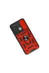 Realme C11 2021 Kılıf Pars Lens Yüzüklü Silikon - Kırmızı-2