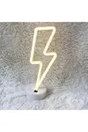 Dekoratif Şimşek Şeklinde Pilli Neon Led Lamba Süs Masa Lambası-4