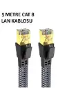 Cat 8 LAN Kablosu –Ethernet Kablosu Örgü Kaplama, Yüksek Hızlı (5 METRE)-1
